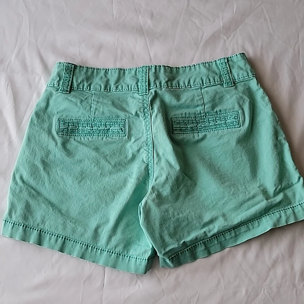 Maurices Mint Green Cotton Shorts Low Rise